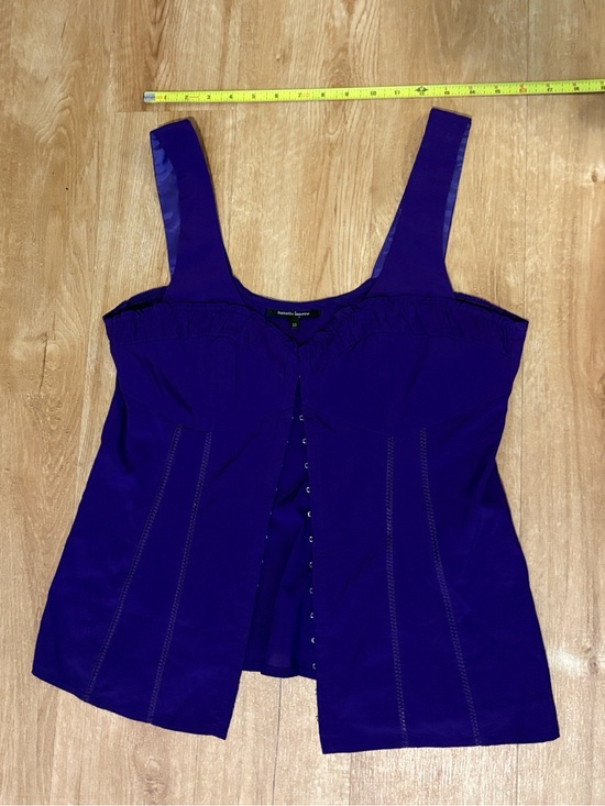 Nanette Lepore Tops - Nanette Lepore purple silk clasp bustier top